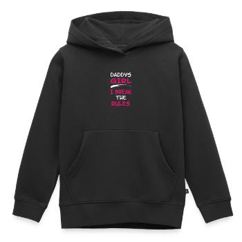 Daddys Girl I break the rules - Kinder Premium Organic Hoodie - Schwarz - Vorne - AI Model Kid Male (0cm)
