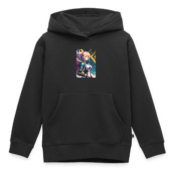 Image anime girls - Kids Premium Organic Hoodie - black - Front - AI Model Kid Male (0cm)