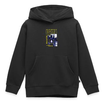 Harry Potter La Vie Est Plus Belle À Poudlard - Sweat Premium à capuche enfant bio - noir - Devant - AI Model Kid Male (0cm)