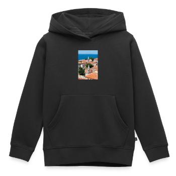Klosterkirche St. Franziskus Assisi - Kinder Premium Organic Hoodie - Schwarz - Vorne - AI Model Kid Male (0cm)