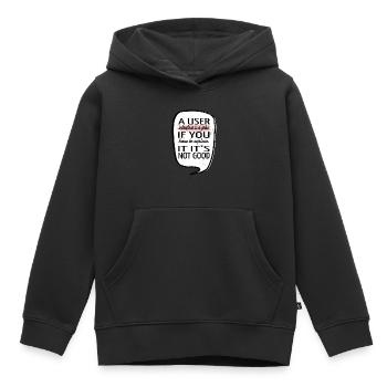 Geek Birthday Gift Idea Citation Drôle Crypter - Sweat Premium à capuche enfant bio - noir - Devant - AI Model Kid Male (0cm)