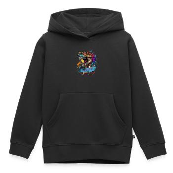 Roaring Evolution - Kids Premium Organic Hoodie - black - Front - AI Model Kid Male (0cm)