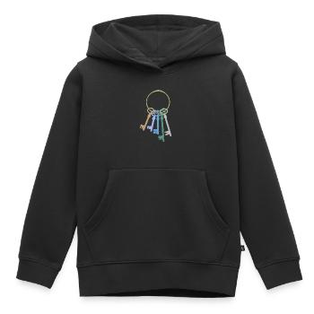 Schlüsselbund - Kinder Premium Organic Hoodie - Schwarz - Vorne - AI Model Kid Male (0cm)