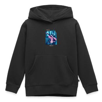 Geigen-Ästhetik - Kinder Premium Organic Hoodie - Schwarz - Vorne - AI Model Kid Male (0cm)