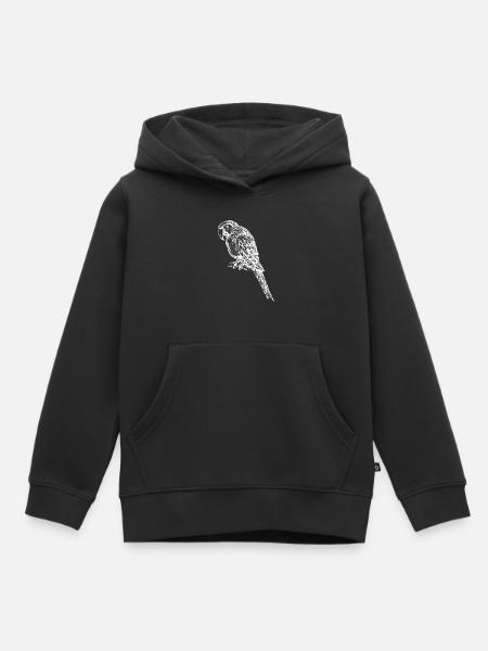 Papagei Tropisch exotisch - Kinder Premium Organic Hoodie - Schwarz