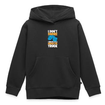 Monster Truck - Sweat Premium à capuche enfant bio - noir - Devant - AI Model Kid Male (0cm)