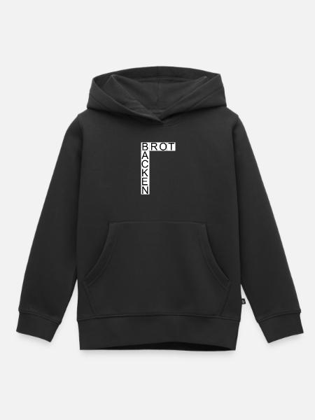 Brotbacken - Kinder Premium Organic Hoodie - Schwarz