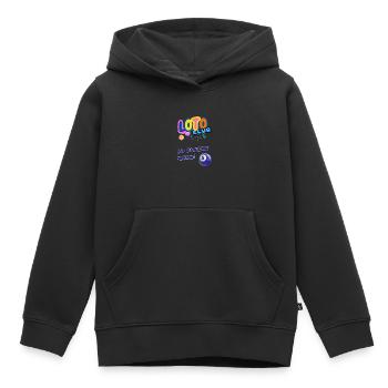 LOTO - BINGO - 5 - LA PLEINE MAIN - Sweat Premium à capuche enfant bio - noir - Devant - AI Model Kid Male (0cm)