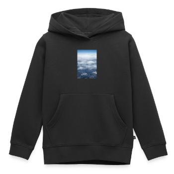 Formations nuageuses et Alpes près de la Zugspitze - Sweat Premium à capuche enfant bio - noir - Devant - AI Model Kid Male (0cm)