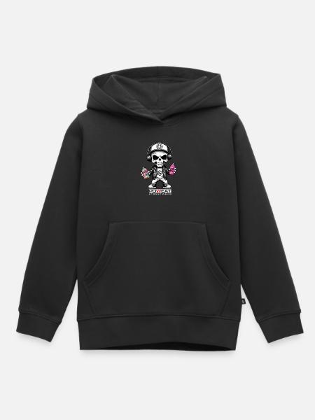 Sprayer Skull - Kinder Premium Organic Hoodie - Schwarz