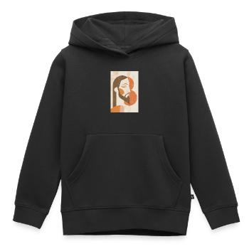 Boho Jesus Wandkunst, Digitaler Download, - Kinder Premium Organic Hoodie - Schwarz - Vorne - AI Model Kid Male (0cm)