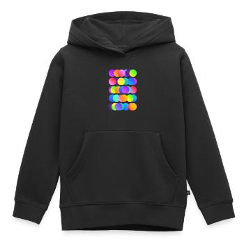 Cercles aux couleurs vives - Sweat Premium à capuche enfant bio - noir - Devant - AI Model Kid Male (0cm)