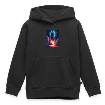 Gigantic mysterious meteoroid from outer space - Kids Premium Organic Hoodie - black - Front - AI Model Kid Male (0cm)