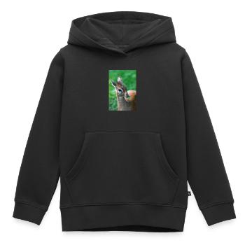 Kirk's dik-dik (auf Deutsch Kirk-Dikdik Zwergrüssel - Kinder Premium Organic Hoodie - Schwarz - Vorne - AI Model Kid Male (0cm)