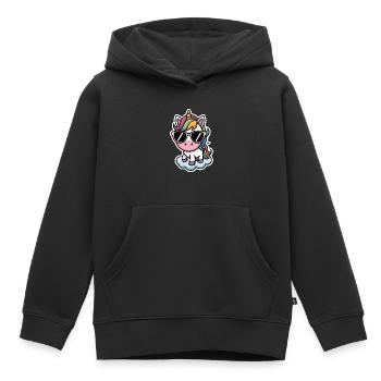 Unicorn Sticker Style - Kinder Premium Organic Hoodie - Schwarz - Vorne - AI Model Kid Male (0cm)