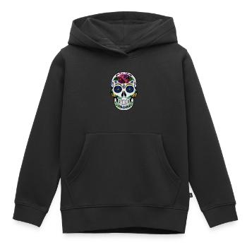 Cosmic Skull - Kids Premium Organic Hoodie - black - Front - AI Model Kid Male (0cm)