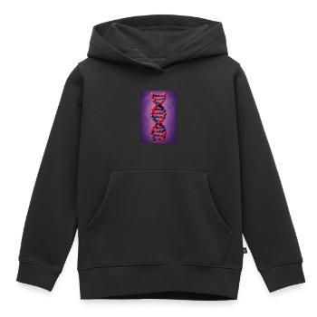 Berry DNA Twist - Sweat Premium à capuche enfant bio - noir - Devant - AI Model Kid Male (0cm)