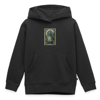 Nordischer Gott Jugendstil - Kinder Premium Organic Hoodie - Schwarz - Vorne - AI Model Kid Male (0cm)