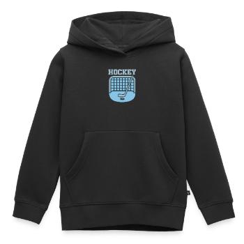 Hockey Goal – Eishockey Fanartikel - Kinder Premium Organic Hoodie - Schwarz - Vorne - AI Model Kid Male (0cm)