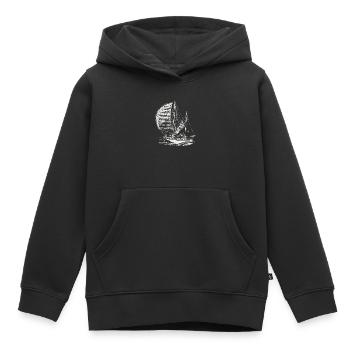 Segelboot Segeln Segler Meer Nautik Vintage Motiv - Kinder Premium Organic Hoodie - Schwarz - Vorne - AI Model Kid Male (0cm)
