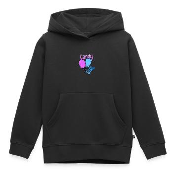 Candy Girl Cotton Candy - Sweat Premium à capuche enfant bio - noir - Devant - AI Model Kid Male (0cm)
