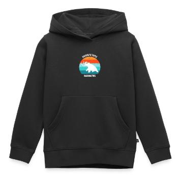 Drôle de mammouth de l’âge de pierre de l’âge de glace Design préhistorique - Sweat Premium à capuche enfant bio - noir - Devant - AI Model Kid Male (0cm)