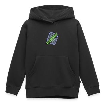 Vorname Hennry - Kinder Premium Organic Hoodie - Schwarz - Vorne - AI Model Kid Male (0cm)