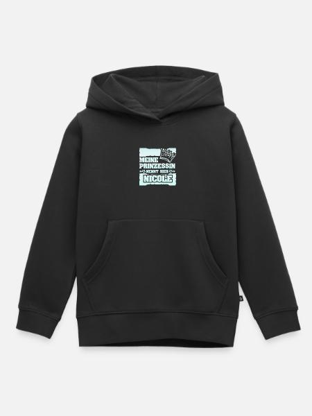 Nicole - Kinder Premium Organic Hoodie - Schwarz
