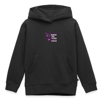 Conscious Womb Filoid Warrior Invisible - Kids Premium Organic Hoodie - black - Front - AI Model Kid Male (0cm)