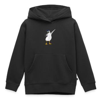 Cute dabbing seagull Northern Germany - Kids Premium Organic Hoodie - black - Front - AI Model Kid Male (0cm)