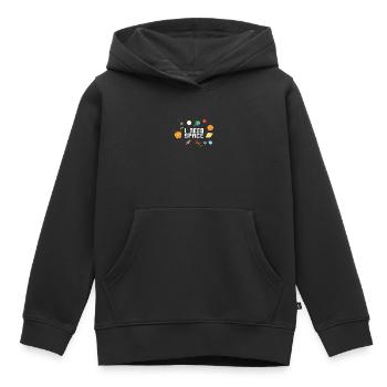 J'AI BESOIN DU CADEAU DE L'ESPACE PLANÈTE ASTRONAUTE DE L'ESPACE - Sweat Premium à capuche enfant bio - noir - Devant - AI Model Kid Male (0cm)