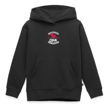 Opa Großvater Opi Großvati Mädchen Geburt Enkel - Kinder Premium Organic Hoodie - Schwarz - Vorne - AI Model Kid Male (0cm)