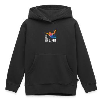 Skydive Skydiver Skydiver Freefall - Kids Premium Organic Hoodie - black - Front - AI Model Kid Male (0cm)