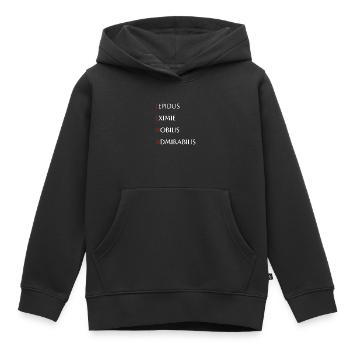 Lena - Kinder Premium Organic Hoodie - Schwarz - Vorne - AI Model Kid Male (0cm)