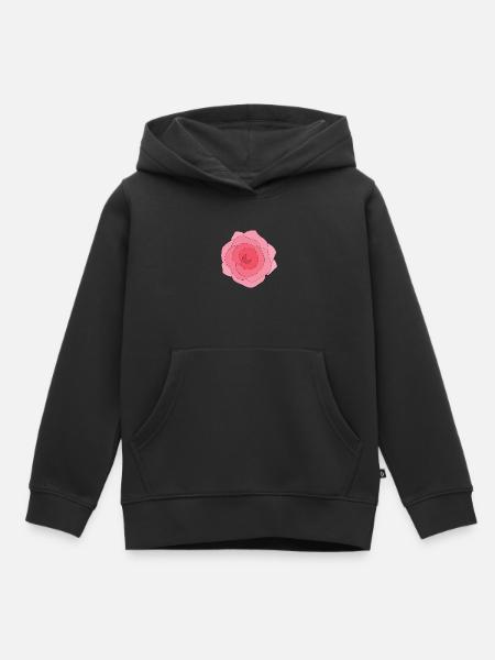 Schöne Rose - Kinder Premium Organic Hoodie - Schwarz