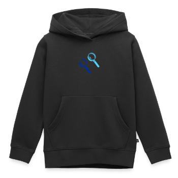 lupe 02 - Kinder Premium Organic Hoodie - Schwarz - Vorne - AI Model Kid Male (0cm)