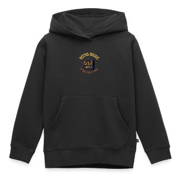 La musique rétro est mon premier amour - Sweat Premium à capuche enfant bio - noir - Devant - AI Model Kid Male (0cm)