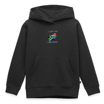 Allez LES BAFANA BAFANA Maillot de Pied - Sweat Premium à capuche enfant bio - noir - Devant - AI Model Kid Male (0cm)
