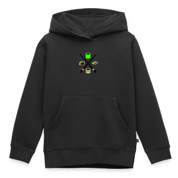 sushi - Sweat Premium à capuche enfant bio - noir - Devant - AI Model Kid Male (0cm)