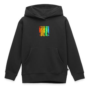 fisch, fisch, angeln, see, meer, angeln, fauna, exotisch - Kinder Premium Organic Hoodie - Schwarz - Vorne - AI Model Kid Male (0cm)