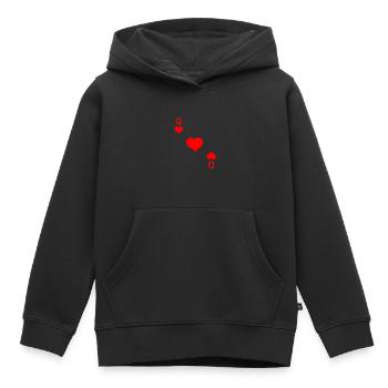 Herz Dame Karte Pokern Karneval - Kinder Premium Organic Hoodie - Schwarz - Vorne - AI Model Kid Male (0cm)