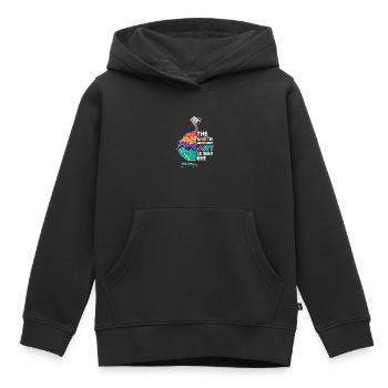 Ohne Kunst ist die Erde nur Eh! - Kinder Premium Organic Hoodie - Schwarz - Vorne - AI Model Kid Male (0cm)
