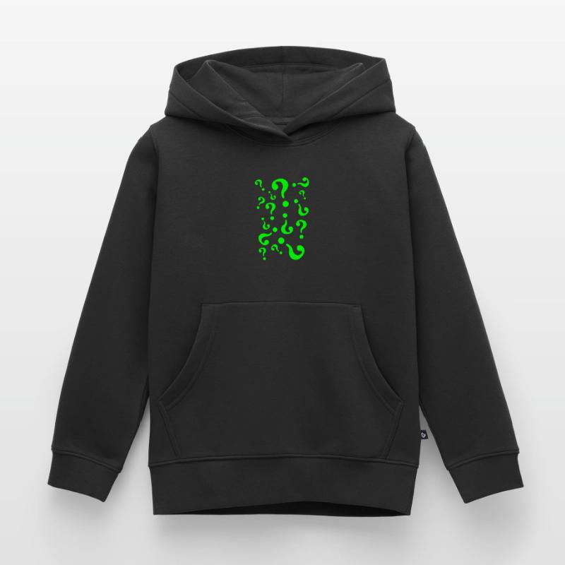 points d'interrogation Sweat Premium à capuche enfant bio