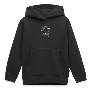 géométrie - Sweat Premium à capuche enfant bio - noir - Devant - AI Model Kid Male (0cm)