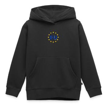 Symbole de l’UE dans l’anneau d’étoiles - Sweat Premium à capuche enfant bio - noir - Devant - AI Model Kid Male (0cm)