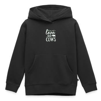 Bauer - Kinder Premium Organic Hoodie - Schwarz - Vorne - AI Model Kid Male (0cm)