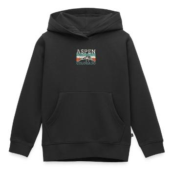 Colorado Aspen - Kids Premium Organic Hoodie - black - Front - AI Model Kid Male (0cm)