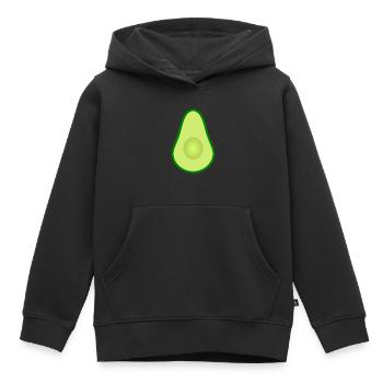 Avocado ohne Kern Design zum personalisieren - Kinder Premium Organic Hoodie - Schwarz - Vorne - AI Model Kid Male (0cm)