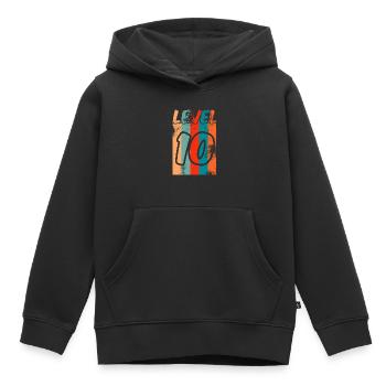 Level 10 birthday vintage - Kids Premium Organic Hoodie - black - Front - AI Model Kid Male (0cm)