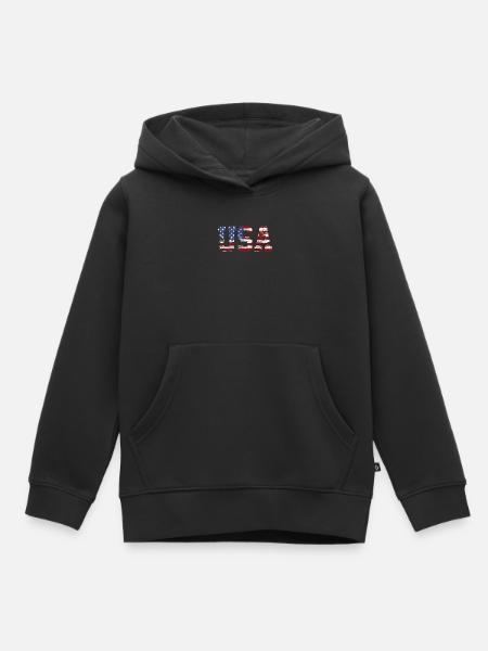 USA Flagge - Kinder Premium Organic Hoodie - Schwarz
